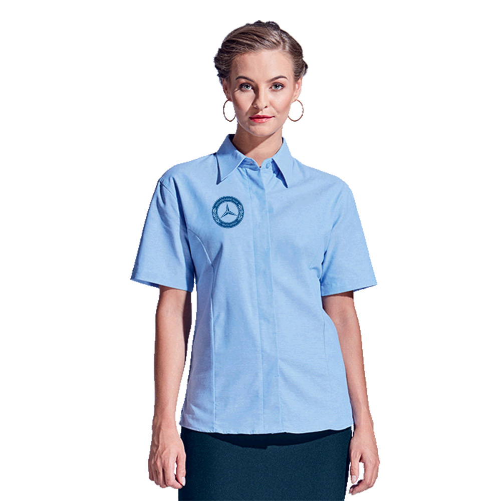Oxford Blouse Short Sleeve Ladies - Image 2